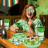 175 Pcs St Patrick's Day Tableware Set Serves 25 Green Lucky