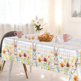 QZYL 2 Pack Easter Tablecloth Disposable, 54" x 108" Easter