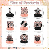 55th Birthday Party Decorations - 9PCS Vintage 55th Birthday Table