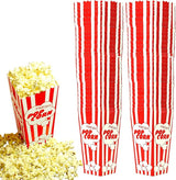 60 Movie Night Popcorn Paper Boxes Buckets 7.75 Inches Tall Large