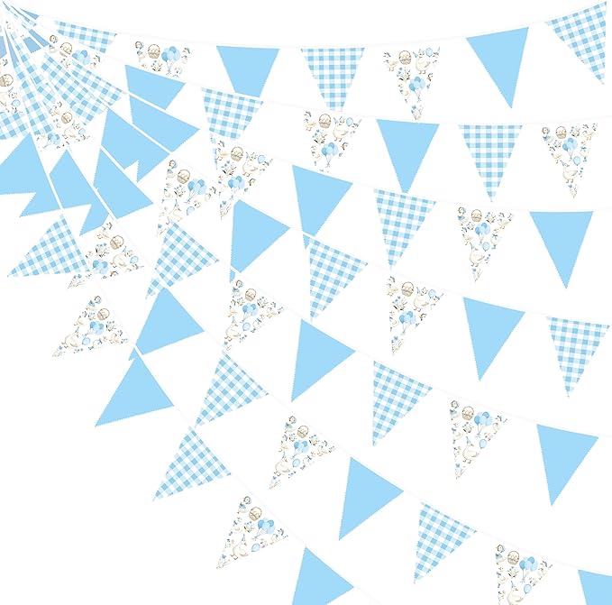 32Ft Goose Party Decorations Blue Gingham Plaid Silly Goose Themed