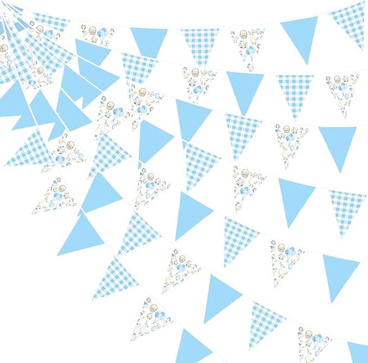 32Ft Goose Party Decorations Blue Gingham Plaid Silly Goose Themed