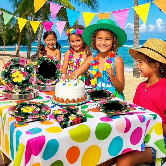100Pcs Hawaiian Luau Party Decoration Tropical Aloha Disposable