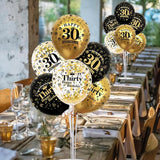 4 Set Black Gold Balloon Stand Kit for Birthday Decorations for 30th
