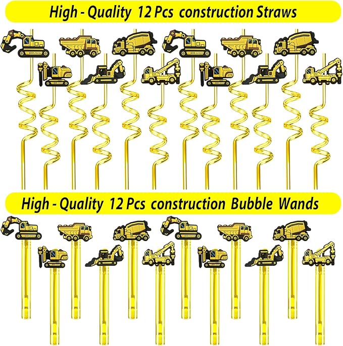 232PCS Construction Birthday Party Supplies Decorations Favors