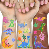 Ozepao Dinosaur Glitter Temporary Tattoos for Kids - 160 Styles -