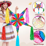 WERNNSAI Large 32" Cinco de Mayo Star Piñata - Foldable Mexican Star