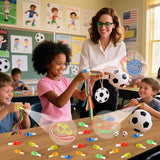 36Pcs Soccer Themed LED Finger Lights Soccer Party Favors Glow in