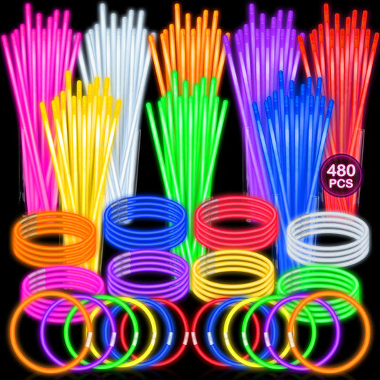 SpringFlower 480 PCS Glow Sticks Bulk Glow Sticks Bracelets For Party