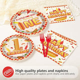 96Pcs Hot Dog Party Supplies 1st Birthday Plates and Napkins Fast