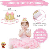 1st Birthday Girl Decoration High Chair Tutu Skirt WITH No.1 Crown