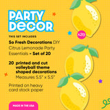 Big Dot of Happiness So Fresh Decorations DIY Citrus Lemonade Party