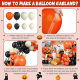 Halloween Balloon Arch Kit with Pumpkin Explosion Star Foil Balloons