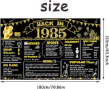DARUNAXY 41st Birthday Black Gold Party Decoration, Back in 1985