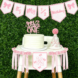 1/2 Birthday Girl Half Birthday Decorations Pink Bow It's My 1/2 Birth