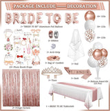 274 Pcs Rose Gold Bridal Shower Decorations Bachelorette Party