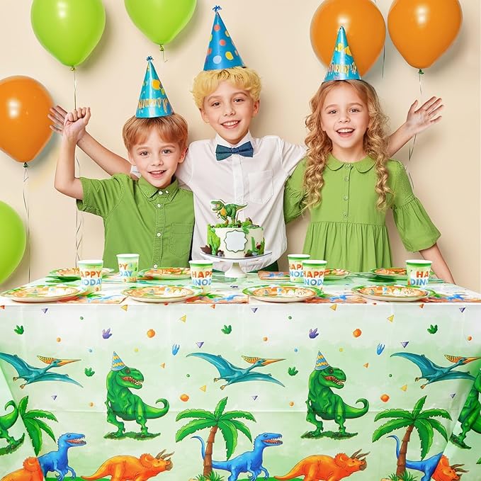 WERNNSAI Dinosaur Table Cloth - 1PCS Dinosaur Party Decorations for
