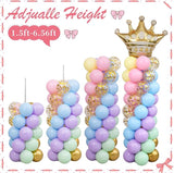 Pastel Princess Party Balloon Column Stand Arch Kit Set of 2 for