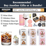 40th Birthday Gifts for Men Whiskey Glass Set 40th Birthday
