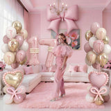 40 Inch Dusty Pink 17 Number Balloon for Girls 17th Birthday