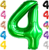 KatchOn, Dark Green Number 4 Balloons - 40 Inch | 4 balloon Green for
