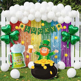 137 Pcs St Patrick's Day Balloons Party Decorations Shamrock Foil