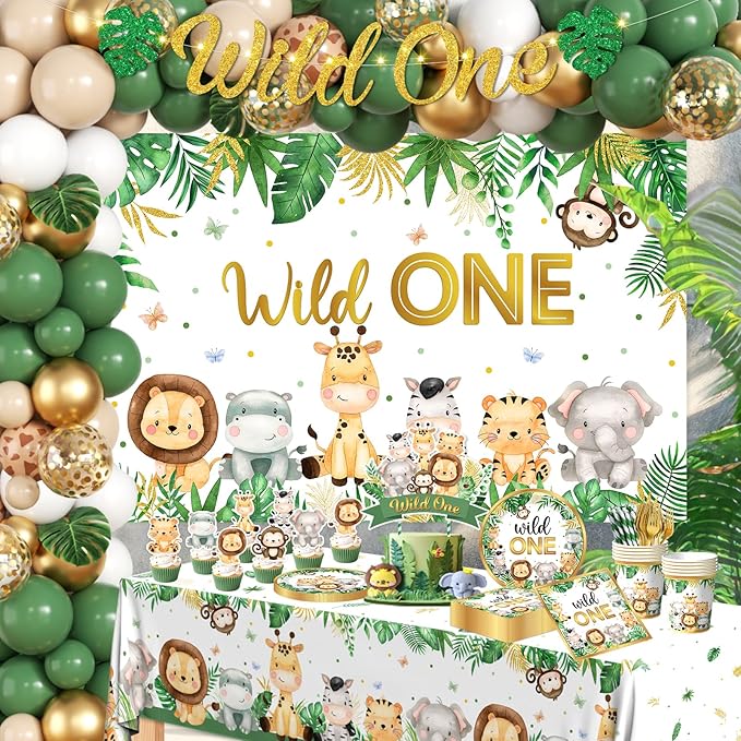 Wild Birthday Decorations Safari Birthday Decorations 277Pcs Wild