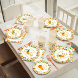 Kepeel 96 Pcs Little Cutie Baby Shower Party Plates and Napkins Set, A