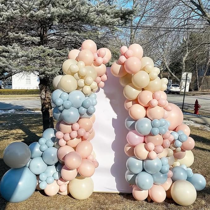 Pink and Blue Balloons Gender Reveal Boy or Girl 12inch Pastel Light