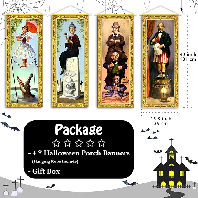Halloween Decorations Large 4 PCS Haunted Mansion Stretching