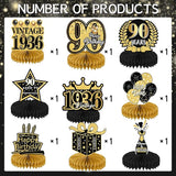 90th Birthday Decorations, 9PCS 90th Birthday Party Table Decorations