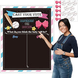 Baseball or Bows Gender Reveal Games for Guests Cast Your Vote