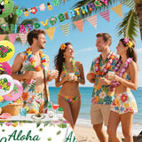 164Pcs Hawaii Themed Happy Birthday Party Decorations Plates Napkins