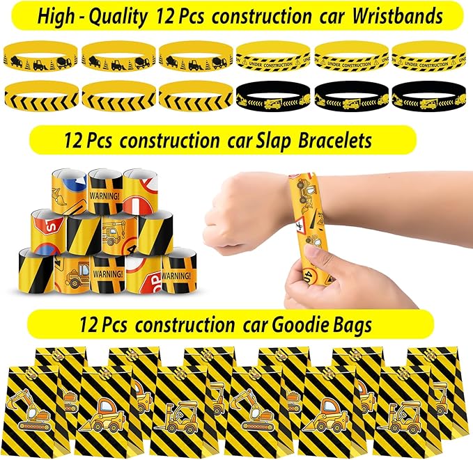 232PCS Construction Birthday Party Supplies Decorations Favors