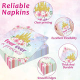 96Pcs Princess Birthday Party Supplies Four Ever a Princess Plate
