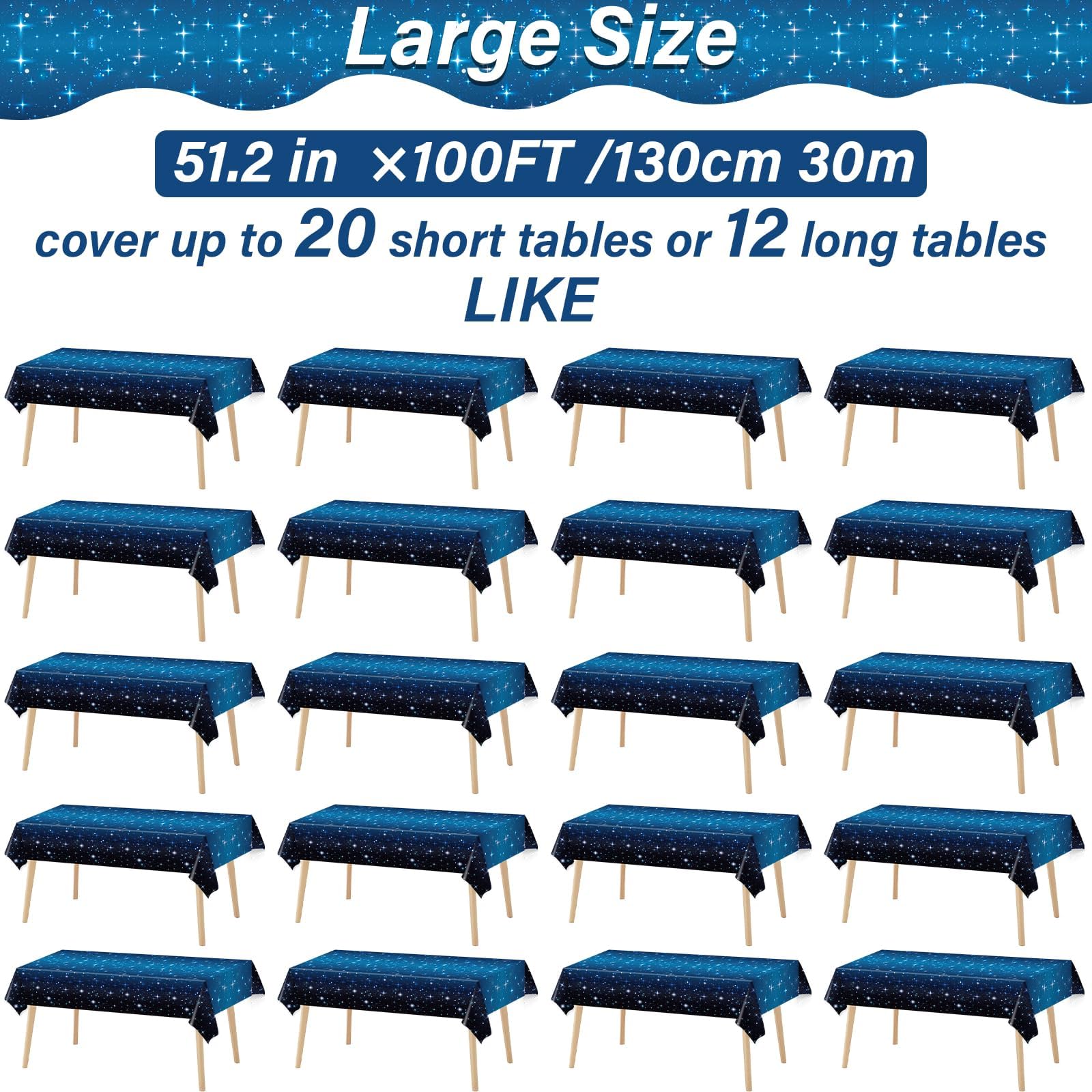 Space Galaxy Party Decoration Tablecloth Roll 1200 x 52
