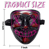 JOYIN Halloween Led Mask, Light Up Mask and Gloves for Cosplay Costume