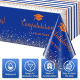 3pcs Pack Class of 2026 Graduation Tablecloths Foil Dot Plastic