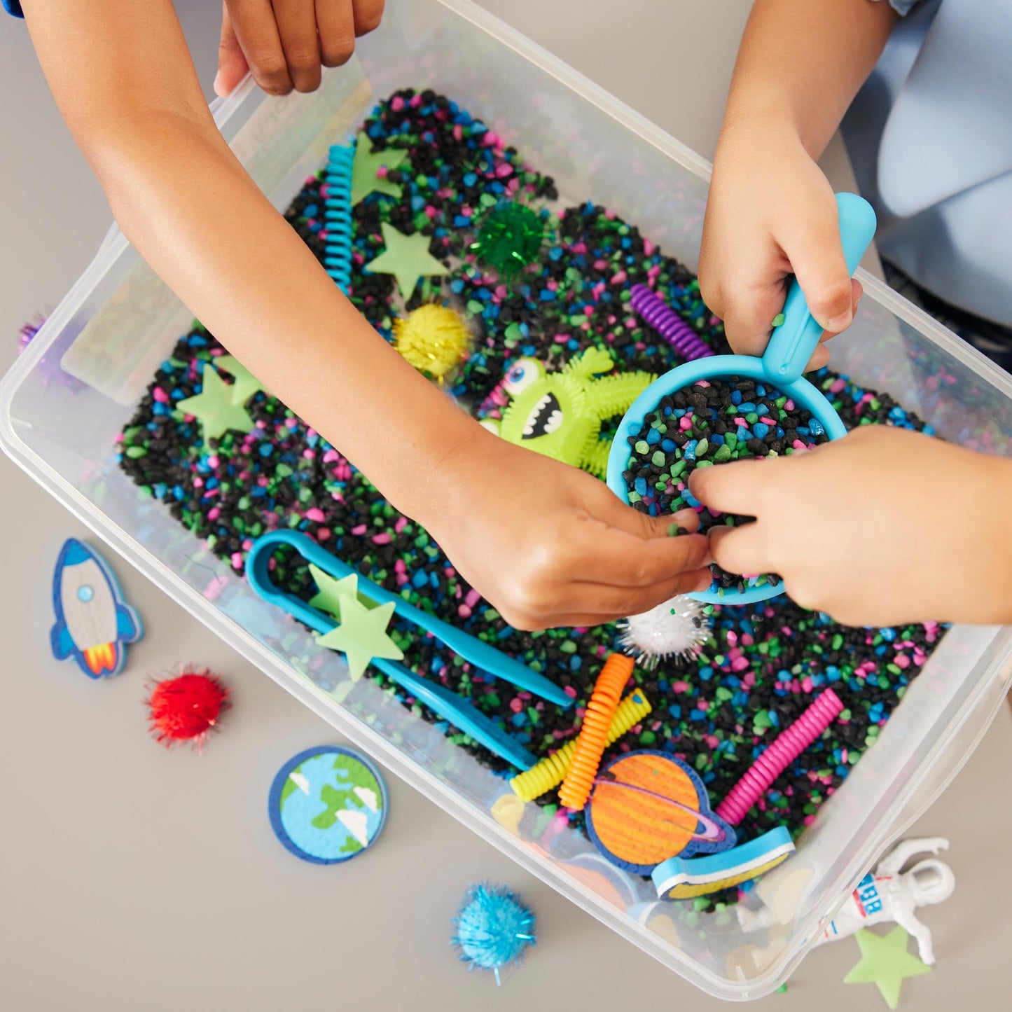 Creativity for Kids Sensory Bin: Outer Space Toys - Preschool and