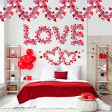 66 FT Valentine's Day Tinsel Garland Decor Red White Pink Heart
