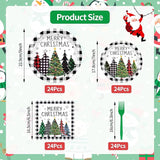 96 Pieces Christmas Tree Tableware Party Supplies Black and White
