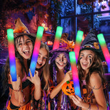 HONLYNE 46 PCS Foam Glow Sticks with 3 Modes Colorful Flashing, Foam