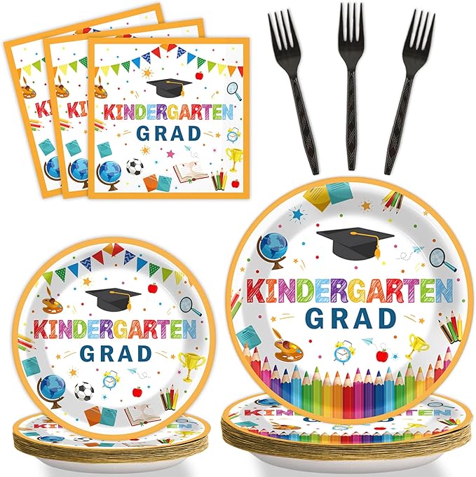 Kindergarten Graduation Party Supplies Pre K Grad Tableware Set