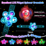 24PCS Light Up Fidget Spinner Bracelets Glow Birthday Party Favors