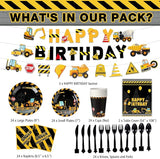 173 Pcs Construction Birthday Party Supplies Serves 24 Include