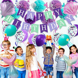Mermaid Birthday Decorations for Girls Women 29pcs Party Supplies