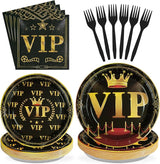 96 Pcs VIP Party Decoration Tableware 350 GSM Disposable Movie Night