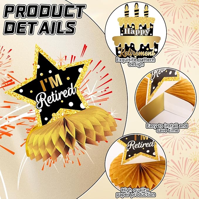 10 Pcs Retirement Party Decorations, Retirement Party Supplies