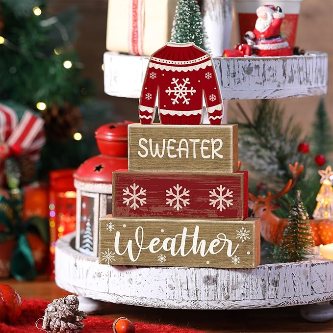 4 Pcs Christmas Table Decorations Ugly Sweater Christmas Decor