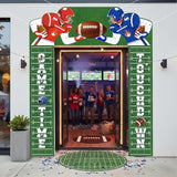 3 Pcs Football Party Decorations Porch Sign Banner Football Welcome